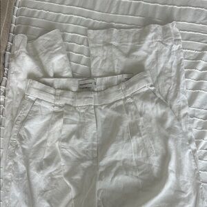 Abercrombie & Fitch White linen pants NWT